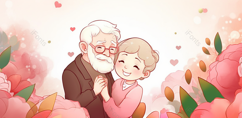 粉色插画母亲节父亲节插画粉色花卉绿色绿叶,插画/手绘图,插画/手绘图库,插画/手绘图下载,插画/手绘